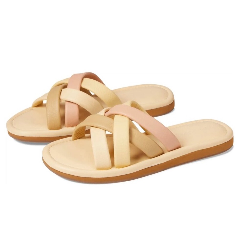 MADEWELL | The Leeandra Slide Sandal in Butterscone Yellow